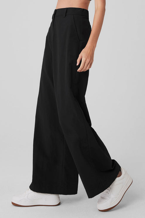 alo Women's High-Waist Street Smart Trouser - Black