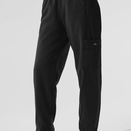 alo Women's Polar Fleece Wintry Mix Pant - Black