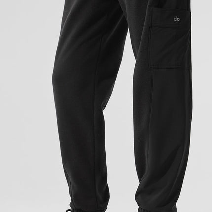 alo Women's Polar Fleece Wintry Mix Pant - Black