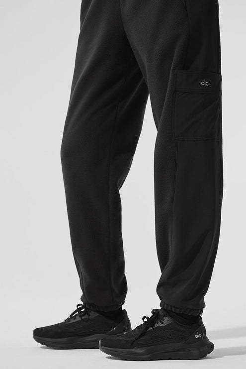 alo Women's Polar Fleece Wintry Mix Pant - Black