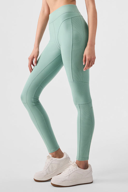 alo Women's Alosoft High-Waist Head Start Legging - Botanical Green