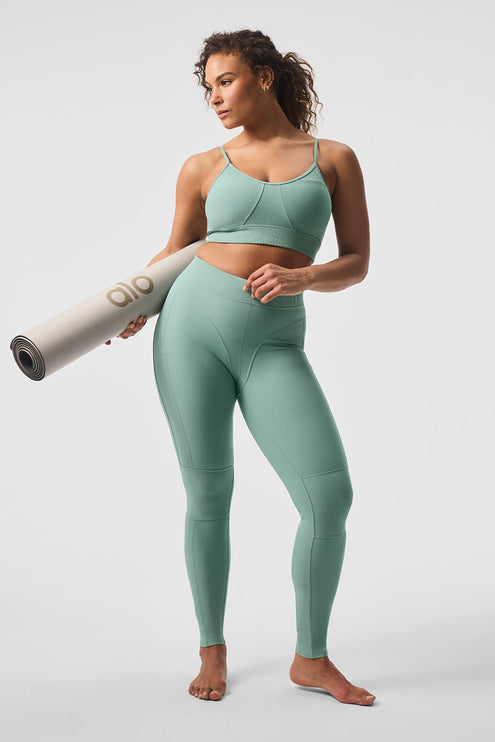 alo Women's Alosoft High-Waist Head Start Legging - Botanical Green