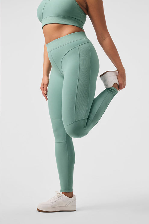alo Women's Alosoft High-Waist Head Start Legging - Botanical Green