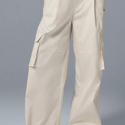 alo Women's High-Waist Night Out Cargo Trouser - Ivory