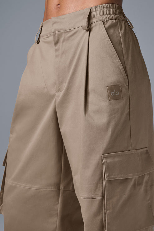 alo Women's High-Waist Night Out Cargo Trouser - Gravel