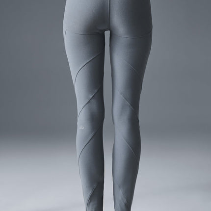 alo Women's Alosoft High-Waist Sunray Legging - Steel Grey/Grey