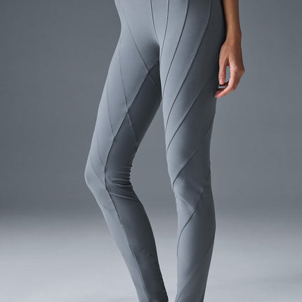 alo Women's Alosoft High-Waist Sunray Legging - Steel Grey/Grey