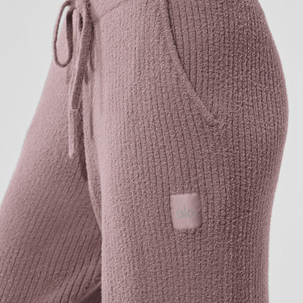 alo Women's Snuggle Up Sweater High-Waist Wide Leg Pant - Mushroom