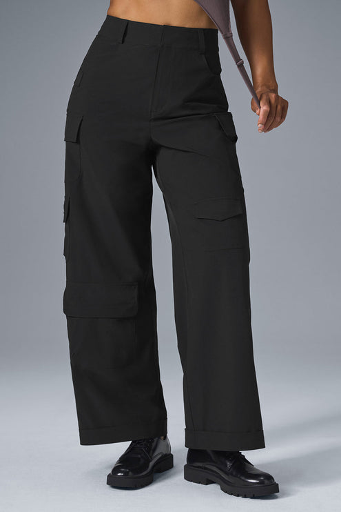 alo Women's Workwear Cargo Pant - Black
