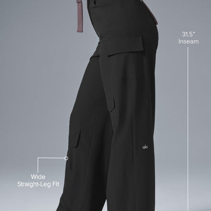 alo Women's Workwear Cargo Pant - Black