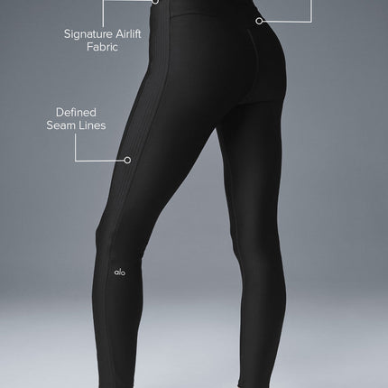 alo Women's Airlift High-Waist 7/8 Turn It Up Legging - Black