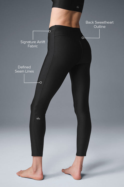 alo Women's Airlift High-Waist 7/8 Turn It Up Legging - Black