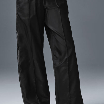 alo Women's Afterglow Wide Leg Track Pant - Black