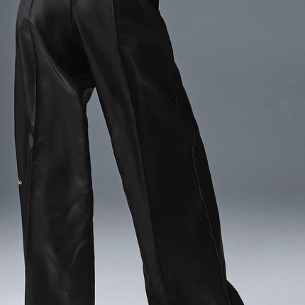 alo Women's Afterglow Wide Leg Track Pant - Black