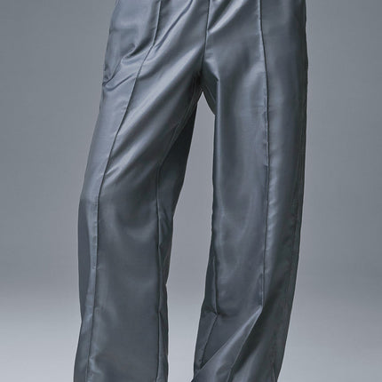 alo Women's Afterglow Wide Leg Track Pant - Steel Grey