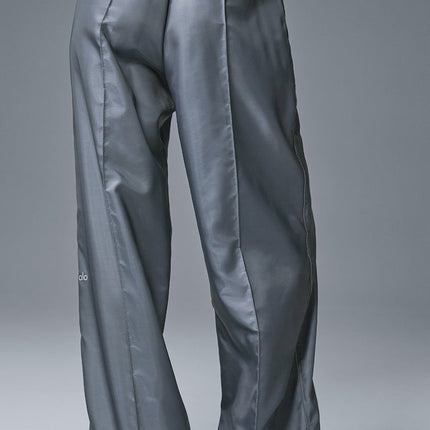 alo Women's Afterglow Wide Leg Track Pant - Steel Grey