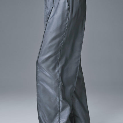 alo Women's Afterglow Wide Leg Track Pant - Steel Grey