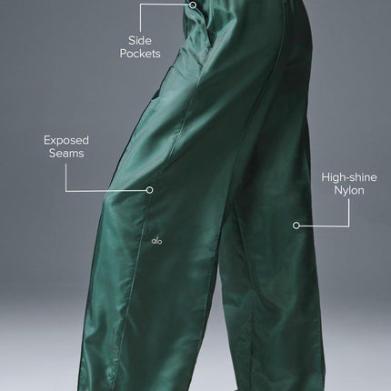 alo Women's Afterglow Wide Leg Track Pant - Winter Ivy