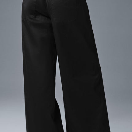 alo Women's Wanderlust Wide Leg Trouser - Black