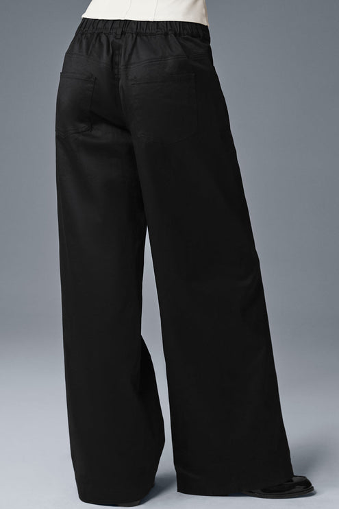 alo Women's Wanderlust Wide Leg Trouser - Black