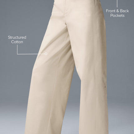 alo Women's Wanderlust Wide Leg Trouser - Oat Milk