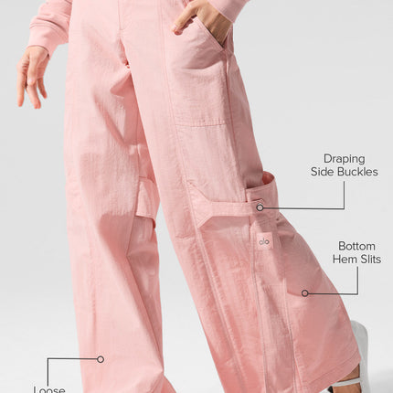 alo Women's High-Waist Voyager Trouser - Pink Quartz