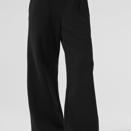 alo Women's Serenity Wide Leg Sweatpant - Black