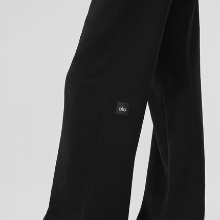 alo Women's Serenity Wide Leg Sweatpant - Black