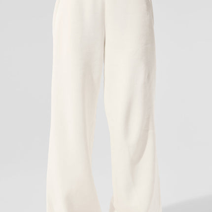 alo Women's Serenity Wide Leg Sweatpant - Ivory