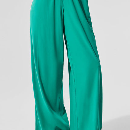 alo Women's Breezy Wide Leg Pant - Spruce Green