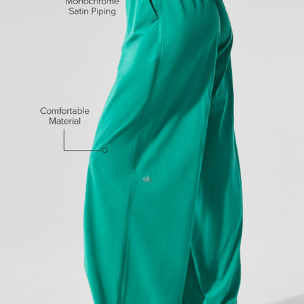 alo Women's Breezy Wide Leg Pant - Spruce Green