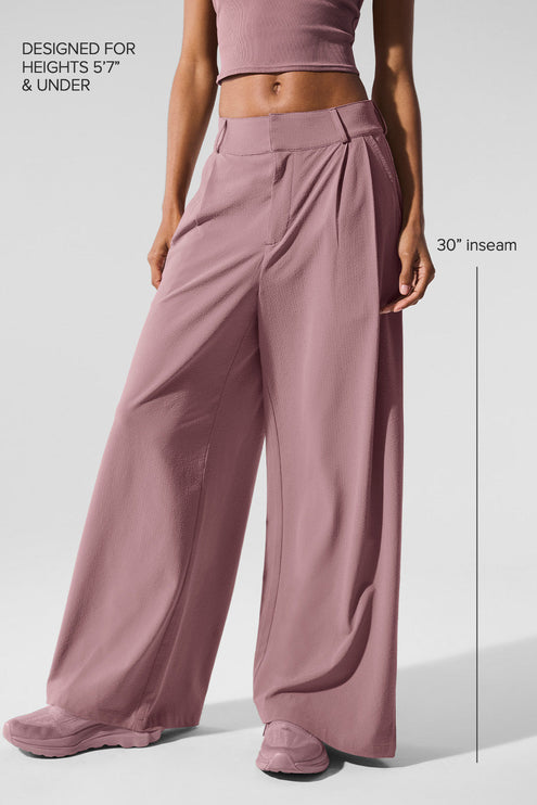 alo Women's High-Waist Dreamscape Trouser (Regular) - Smoky Quartz