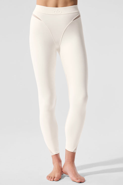 alo Women's Airlift High-Waist 7/8 Rebel Legging - Ivory