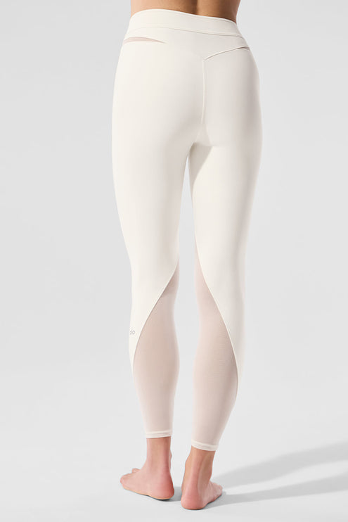 alo Women's Airlift High-Waist 7/8 Rebel Legging - Ivory