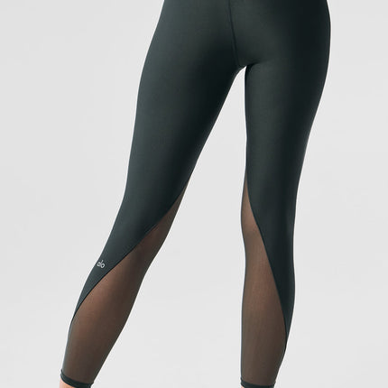 alo Women's Airlift High-Waist 7/8 Rebel Legging - Charcoal Green