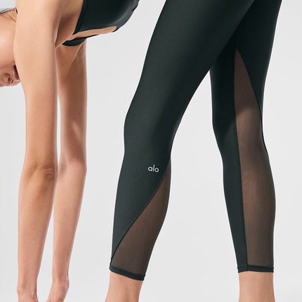alo Women's Airlift High-Waist 7/8 Rebel Legging - Charcoal Green