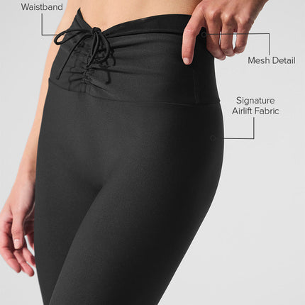 alo Women's Airlift Mesh High-Waist Divine Legging - Black