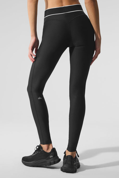 alo Women's Airlift High-Waist Alignment Legging - Black/White