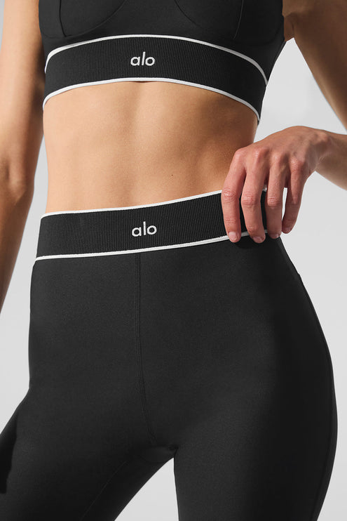 alo Women's Airlift High-Waist Alignment Legging - Black/White