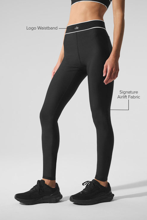 alo Women's Airlift High-Waist Alignment Legging - Black/White