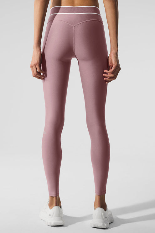 alo Women's Airlift High-Waist Alignment Legging - Smoky Quartz/White