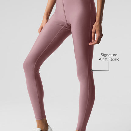 alo Women's Airlift High-Waist Alignment Legging - Smoky Quartz/White