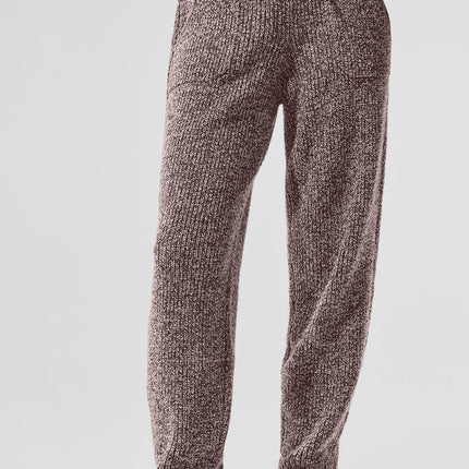 alo Women's Marl Sweater Pant - Mushroom Marl