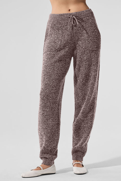 alo Women's Marl Sweater Pant - Mushroom Marl