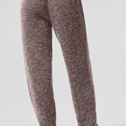 alo Women's Marl Sweater Pant - Mushroom Marl