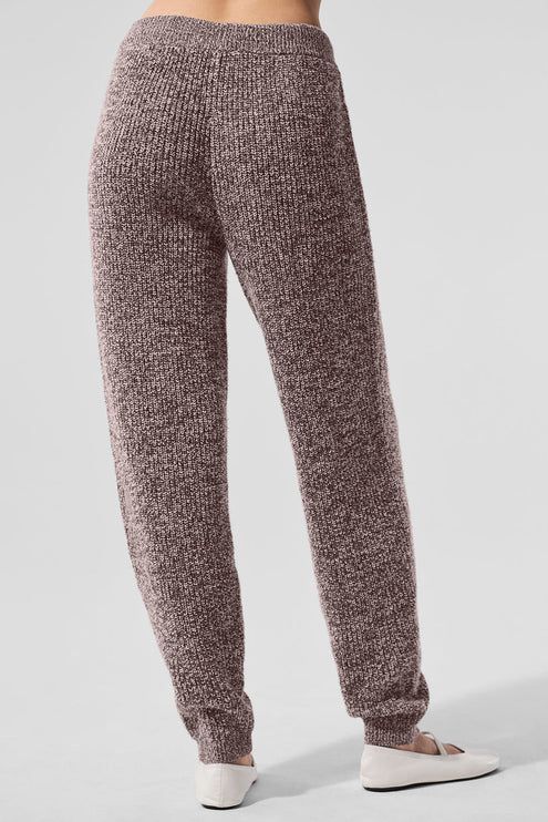alo Women's Marl Sweater Pant - Mushroom Marl