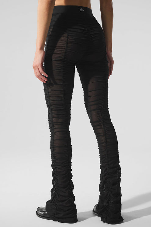 alo Women's Airlift Mesh High-Waist Cherish Legging - Black