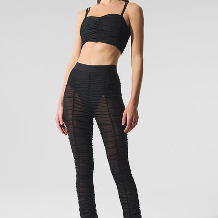 alo Women's Airlift Mesh High-Waist Cherish Legging - Black
