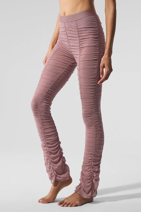 alo Women's Airlift Mesh High-Waist Cherish Legging - Smoky Quartz