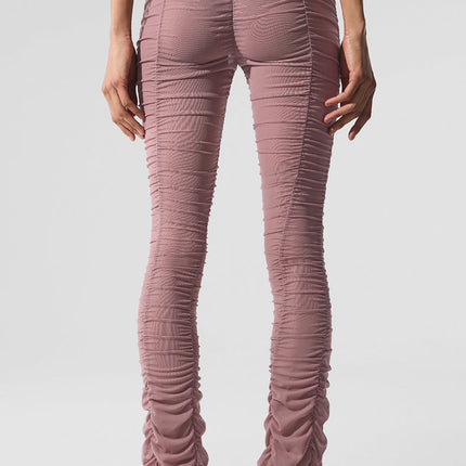alo Women's Airlift Mesh High-Waist Cherish Legging - Smoky Quartz
